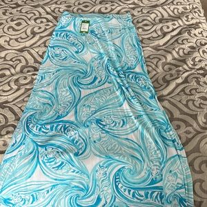 Lilly Pulitzer cotton maxi skirt pull on medium new with tags